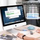 Дата кабель USB-C 3.1 M/F 1.0m 60 W (20 V/3 A) 4K60HZ Thunderbolt 3 Vention (TABHF)