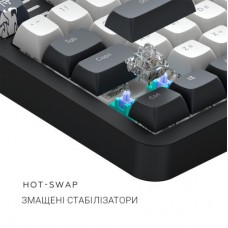 Клавіатура Dark Project ALU87 Bushido ABS RGB Mech G3MS Moonstone Black/White (DPKB_BUSHIDO_87_ANSI_UA) - Фото