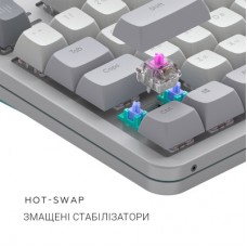 Клавіатура Dark Project ALU87 Daylight ABS RGB Mech G3MS Zircon White/Grey (DPKB_DAYLIGHT_87_ANSI_UA) - Фото