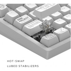 Клавіатура Dark Project ALU81 Terra Nova PBT RGB Mech G3MS Moonstone White (DPKB_NOVA_81_ANSI_WHITE_UA) - Фото
