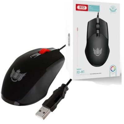 Мышка XO M1 RGB USB Black (XO-M1-BK)