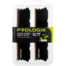 Модуль пам'яті для комп'ютера DDR5 32 GB (2x16GB) 5600 MHz Black Prologix (PRO32GB5600B5K) - Фото