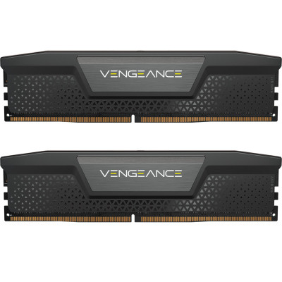 Модуль пам'яті для комп'ютера DDR5 64 GB (2x32GB) 6000 MHz Vengeance Black Corsair (CMK64GX5M2B6000C40)