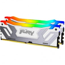 Модуль памяти для компьютера DDR5 48GB (2x24GB) 8800 MHz Renegade RGB White/Silver Kingston Fury (ex.HyperX) (KF588CU42RWAK2-48)
