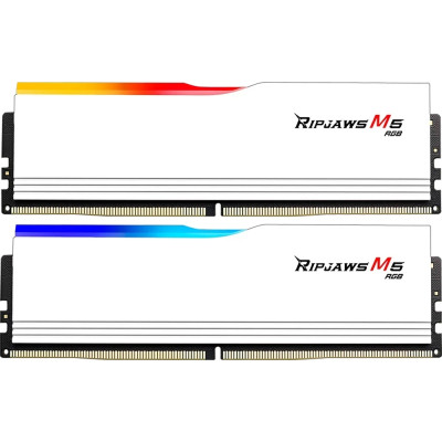 Модуль пам'яті для комп'ютера DDR5 64 GB (2x32GB) 6400 MHz Ripjaws M5 RGB Matte White G.Skill