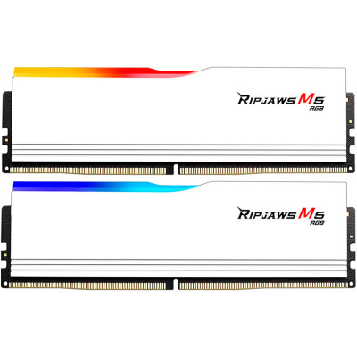 Модуль пам'яті для комп'ютера DDR5 32 GB (2x16GB) 6400 MHz Ripjaws M5 RGB Matte White G.Skill