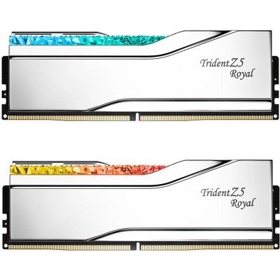 Модуль памяти для компьютера DDR5 32GB (2x16GB) 7200 MHz Trident Z5 Royal Silver G.Skill