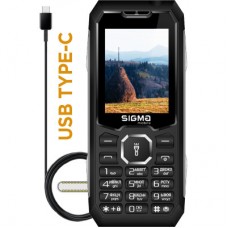 Мобільний телефон Sigma X-style 341 BRO Type-C Black (4827798368411) - Фото