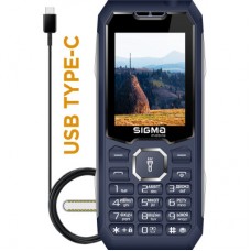 Мобільний телефон Sigma X-style 341 BRO Type-C Blue (4827798368428) - Фото