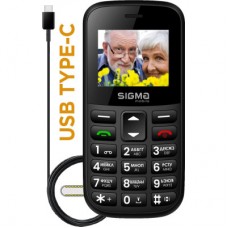 Мобільний телефон Sigma Comfort 50 EASY TYPE-C Black (4827798585214) - Фото