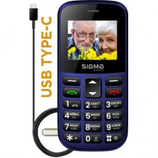Мобільний телефон Sigma Comfort 50 EASY TYPE-C Blue (4827798585238) - Фото
