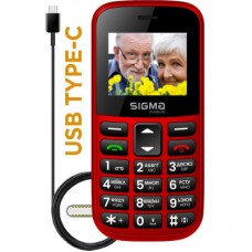 Мобільний телефон Sigma Comfort 50 EASY TYPE-C Red (4827798585221) - Фото