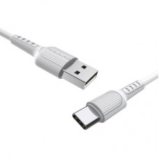Дата кабель USB 2.0 AM to USB-C 1.0m 2 A PVC BX16 white BOROFONE (6957531099468) - Фото