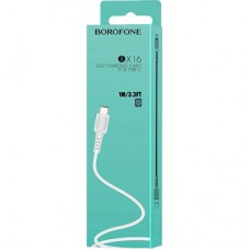 Дата кабель USB 2.0 AM to USB-C 1.0m 2 A PVC BX16 white BOROFONE (6957531099468) - Фото