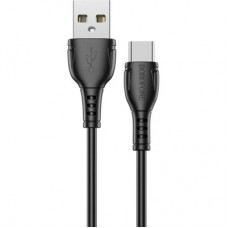 Дата кабель USB 2.0 AM to Type-C 1.0m BX51 Triumph 3A Black BOROFONE (BX51CB) - Фото