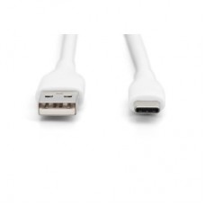 Дата кабель USB 2.0 AM to Type-C 2.0m 60W white Digitus (AK-300340-020-W) - Фото