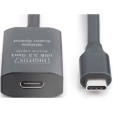 Дата кабель USB-С M/F 5.0m USB3.2 Gen1 Active 5G Digitus (DA-73108) - Фото