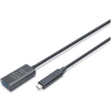 Дата кабель USB-С Male to USB-A Female 10.0m USB3.2 Gen2 Active 10G Digitus (DA-73113) - Фото