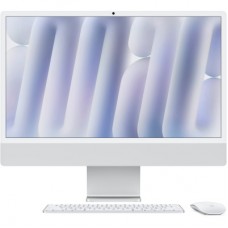 Компьютер Apple 24" iMac Retina 4.5K / Apple M4 (10-c/CPU, 10-c/GPU), 16, 512, Silver, Model A3137 (MWUV3UA/A) - Фото