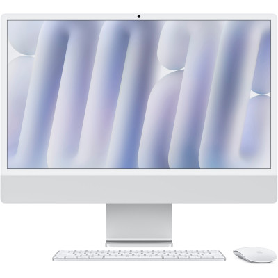 Компьютер Apple 24" iMac Retina 4.5K / Apple M4 (10-c/CPU, 10-c/GPU), 16, 512, Silver, Model A3137 (MWUV3UA/A)