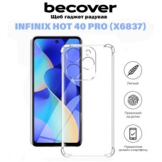 Чохол для мобільного телефона BeCover Anti-Shock Infinix Hot 40 Pro (X6837) Clear (711150) - Фото