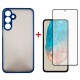 Чохол для мобільного телефона Dengos Samsung Galaxy M35 5G Matte + glass Blue (DG-KM-108)