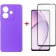 Чохол для мобільного телефона Dengos Oppo A3 Carbon + glass (Purple) (DG-KM-113)