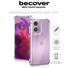 Чохол для мобільного телефона BeCover Anti-Shock Motorola Moto G04/E14 Clear (712309) - Фото
