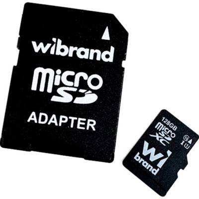 Картка пам'яті Wibrand 128 GB microSD class 10 (WICDHU1/128GB-A)