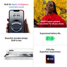 Мобільний телефон Apple iPhone 16e 128 GB White (MD1R4) - Фото