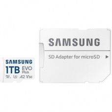 Картка пам'яті Samsung 1 TB microSDXC Class UHS-I U3 V30 A2 EVO Plus + SD Adapter (MB-MC1T0SA/EU) - Фото