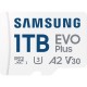 Картка пам'яті Samsung 1 TB microSDXC Class UHS-I U3 V30 A2 EVO Plus + SD Adapter (MB-MC1T0SA/EU)
