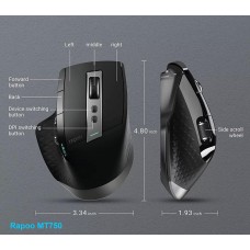 Бездротова мишка Rapoo MT750L Multi-mode Wireless Mouse з акумулятором - Фото