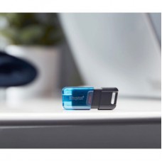 USB флеш накопитель Kingston 64GB DataTraveler 80 M USB-C 3.2 Blue/Black (DT80M/64GB) - Фото