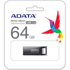 USB флешнакопичувач ADATA 64 GB UR340 Black USB 3.2 (AROY-UR340-64GBK) - Фото