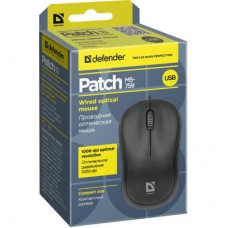 Мишка Defender Patch MS-759 Black (52759) - Фото
