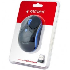 Мишка GEMBIRD MUSW-4B-03-B Black+Blue (MUSW-4B-03-B) - Фото