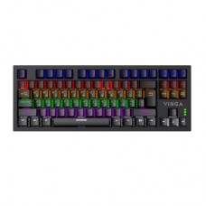 Клавіатура Vinga KBGM-110 87 key LED Blue Switch USB Black (KBGM-110 Black) - Фото