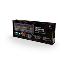 Клавіатура Vinga KBGM-110 87 key LED Blue Switch USB Black (KBGM-110 Black) - Фото