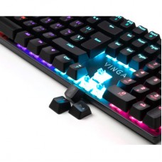 Клавіатура Vinga KBGM-100 LED Blue Switch USB Black (KBGM-100 Black) - Фото