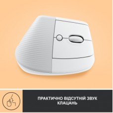 Мышка Logitech Lift Vertical Ergonomic Wireless/Bluetooth White (910-006475) - Фото