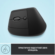 Мышка Logitech Lift Left Vertical Ergonomic Wireless/Bluetooth Graphite (910-006474) - Фото