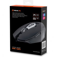 Мишка REAL-EL RM-525 Black - Фото