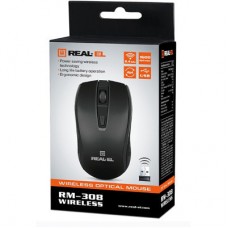 Мишка REAL-EL RM-308 Wireless Black - Фото