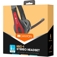 Наушники Canyon HSC-1 Black-Red (CNS-CHSC1BR) - Фото