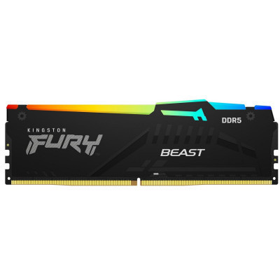 Модуль пам'яті для комп'ютера DDR5 16 GB 5600 MHz FURY Beast RGB Kingston Fury (ex.HyperX) (KF556C40BBA-16)