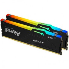 Модуль пам'яті для комп'ютера DDR5 64 GB (2x32GB) 5600 MHz FURY Beast RGB Kingston Fury (ex.HyperX)