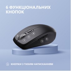 Мышка 2E MF225 Silent Wireless/Bluetooth Black (2E-MF225WBK) - Фото