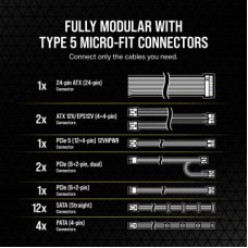 Блок живлення Corsair 750W RM750x Shift PCIE5 (CP-9020251-EU) Блок живлення Corsair 750W RM750x Shift PCIE5 (CP-9020251-EU) - Фото