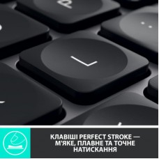 Клавиатура Logitech MX Keys Advanced for Business Wireless Illuminated UA Graphite (920-010251) - Фото